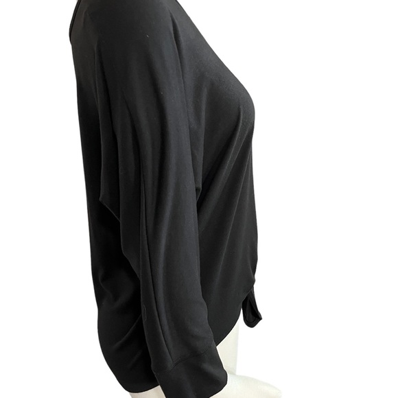 New Directions Pullover Black Tie Front Shirt Size M - Picture 3 of 5